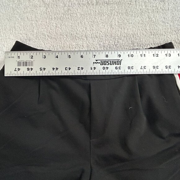 Zara Trafaluc Women's Black Ankle Pants Small Red White Side Stripe Sporty Chic - Picture 4 of 9